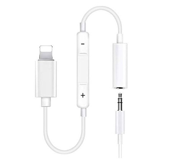 Adaptor casti apple iphone 3.5mm- lightning alb